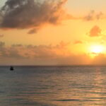 Beautiful sunrise at sea